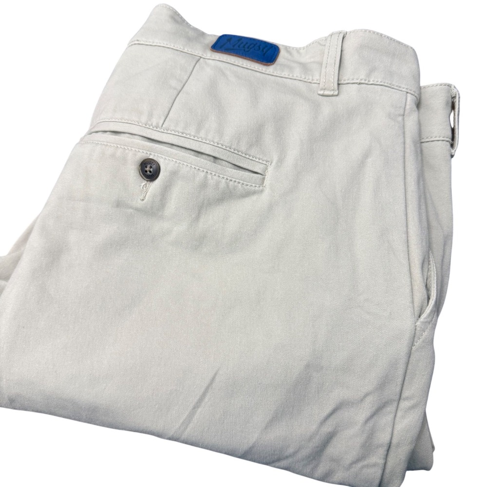 Mugsy Teddys Chinos Mens 40x30 Beige Stretch Cotton Rayon Pants K6PNLK Trousers